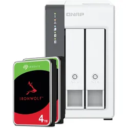 QNAP TS-216G 8TB Seagate IronWolf NAS-Bundle NAS inkl. 2x 4TB Seagate IronWolf 3.5 Zoll SATA Festplatte