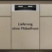 Bauknecht BKR PAS Einbau-Geschirrspüler (teilintegrierbar, 450 mm, Grau)