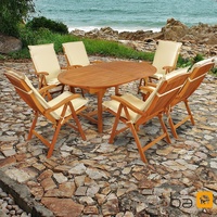 Indoba Gartenmöbel Set 13-teilig ''Sun Flair'' mit Auflagen „Premium“ beige