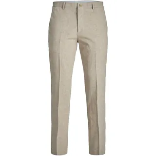 JACK & JONES Male Hose Slim Fit Leinen