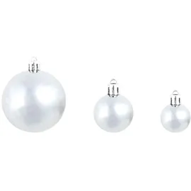 vidaXL 100-tlg. Weihnachtskugel-Set 3/4/6 cm Weiß/Grau