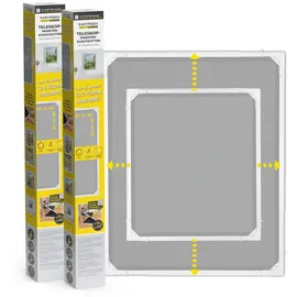 EasyMaxx Teleskop-Insektenschutzgitter 2er-Set 80 x 100 cm Weiß