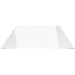Funkenschutzplatte Quadrat 110x110cm - Klarglas mit Dichtlippe