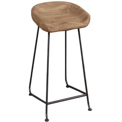 Barhocker 'Westend' Massivholz, Metall Akazie