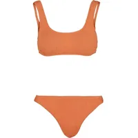 URBAN CLASSICS Damen TB3467-Ladies Tanktop Crinkle Bikini-Set, Papaya, M