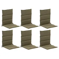 GO-DE Stuhlauflagen Mittellehner 6er Set TOLIDO, Olivgrün - Mittellehner