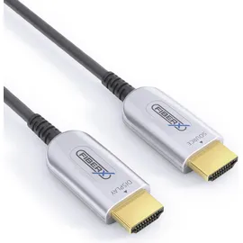 FIBERX HDMI-Kabel FX-I350 100 m Schwarz/Silber