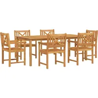 VidaXL Garten Essgruppe 7 pcs Braun Akazie Massivholz