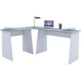 VCM Computertisch Eckschreibtisch Maße Gesamtset ca. H. 74 x B. 135 x T. 105 cm stylische Seitenteile Schreibtisch – Masola