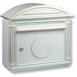 Guss-Briefkasten Venezia 1899 weiß - weiß