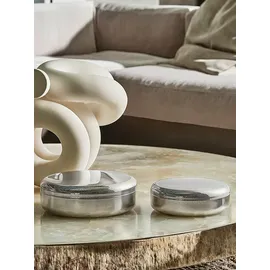 Alessi Deko-Dose rund silber Ø 23 cm 2,1 l