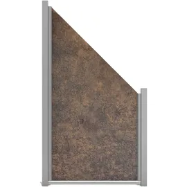 GROJA Sichtschutzmatte HPL 90 x 180/90 cm Rostoptik