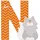 Trudi Holzbuchstabe N Norwegische Waldkatze