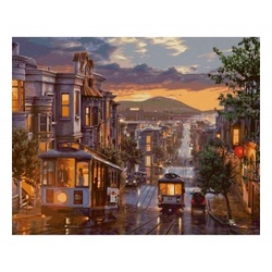 Abend in San Francisco Malen nach Zahlen