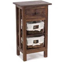 DESIGN DELIGHTS Rattan 70 Dunkelbraun Mahagoni 70 x 38 x 28 cm