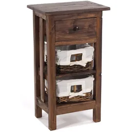 DESIGN DELIGHTS Rattan 70 Dunkelbraun Mahagoni 70 x 38 x 28 cm