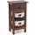 DESIGN DELIGHTS Rattan 70 Dunkelbraun Mahagoni 70 x 38 x 28 cm