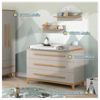 VitaliSpa Kinderkleiderschrank Malia, Cashmere-Eiche, 70 x 186.8 cm Vitalispa