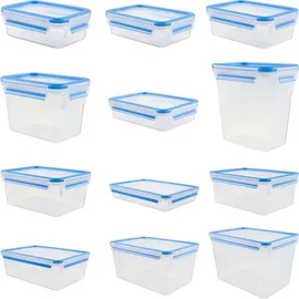 Emsa Frischhaltedose CLIP & CLOSE 11,1 cm hoch transparent 5,4 l, blau