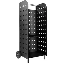 Tectake Kaminholzregal Stahl 45 x 55 x 104 cm Schwarz