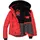 Marikoo Damen Designer Steppjacke Winter Jacke mit edler Kunstpelz Kapuze Lotusblüte