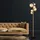 GLOBO Stehlampe 6-flg. 155 cm Messing Amber