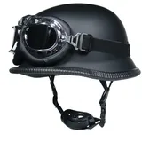 Motorradhelm Halbschalen Halbhelm Halbschalenhelm Mit ECE-Zulassung Baseballmütze-Helm Baseball Cap Mit Brille Cruiser Chopper Scooter Helm Für Bike Cruiser Chopper Moped Scooter 1,XL(61~62CM)