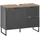 Stella Trading Waschbeckenunterschrank 2 Schubladen 80 x 60 x 35 cm Schwarz/Eiche