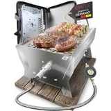 Ovibell Mobiler Steck-Gasgrill Silber