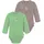 normani Outdoor Sports 2er Pack Baby Merino Langarmbody Tuai in Grün/Rosa | Gr.: 62