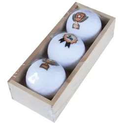Golfball Geschenkset "3rd" 3er in Holzbox