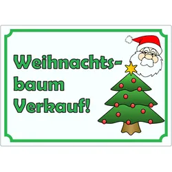 Werbeaufkleber Aufkleber Weihnachtsbaum A6 (105x148mm)