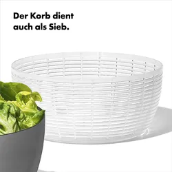 OXO Steel Salatschleuder Edelstahl mit Deckel Küchenhelfer 6 Liter Salattrockner
