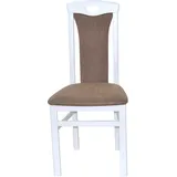 Hofmann Living And More 4-Fußstuhl, braun (braun, weiß), B:45cm H:95cm T:48cm, HOFMANN LIVING AND MORE, Stühle