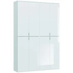 Garderobenschrank Kombination Projekt X II - Weiß / Hochglanz