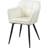 [en.casa] Esszimmerstuhl Birmingham Kunstleder beige