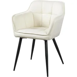 [en.casa] Esszimmerstuhl Birmingham Kunstleder beige