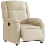 vidaXL Relaxsessel Elektrisch Creme Stoff