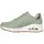 SKECHERS Uno Shimmer Away Sage Durabuck / Rose Gold Duraleather / Mesh Trim 37