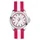 s.Oliver SO-3402-LQ 0 mm Gehäuse silberfarben Stoffarmband pink
