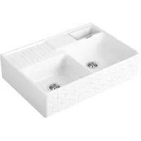 Villeroy & Boch Spülstein Doppelbecken mosaïque + Handbetätigung