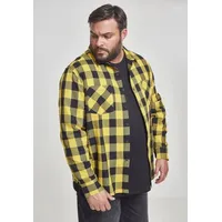 URBAN CLASSICS Flanell Gt Langarmhemd Black / Clear Brown