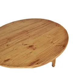 MiaMöbel Mexico Esstisch 120cm - rund, Ausziehbar Massivholz Pinie Mexiko Möbel Mexikanisch