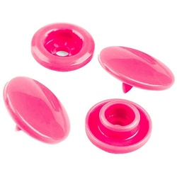 maDDma Druckknopf »50 Druckknöpfe Kunststoff rund«, 12mm rosa Ø 1.2 cm