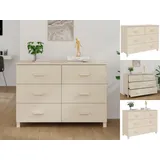 vidaXL Sideboard HAMAR Honigbraun 113x40x80 cm Massivholz Kiefer