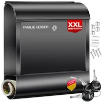Kesser KESSER® XXL Briefkasten Edelstahl mit Zeitungsfach gebürstet 3x