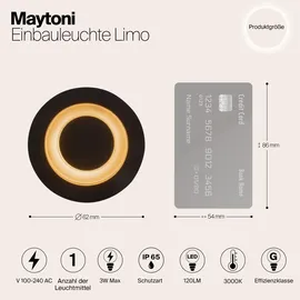 maytoni gmbh Außenleuchte Aluminium Ø66mm IP65 3W schwarz