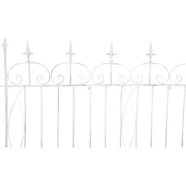 deluke Gartenzaun 124 x 116 cm Antik-Weiß