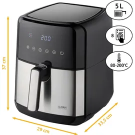 First Austria Heißluftfritteuse 5L silber