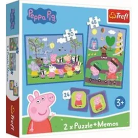 pbs deutschland gmbh & co.kg 2 in 1 Puzzles + Memo Peppa Pig